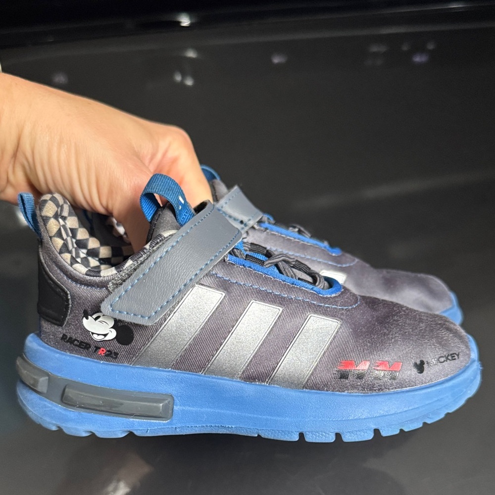 Adidas Toddler Mickey Mouse Sneakers - Blue and Gray